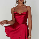 Emilia | Satin Mini Dress Zendoo.de