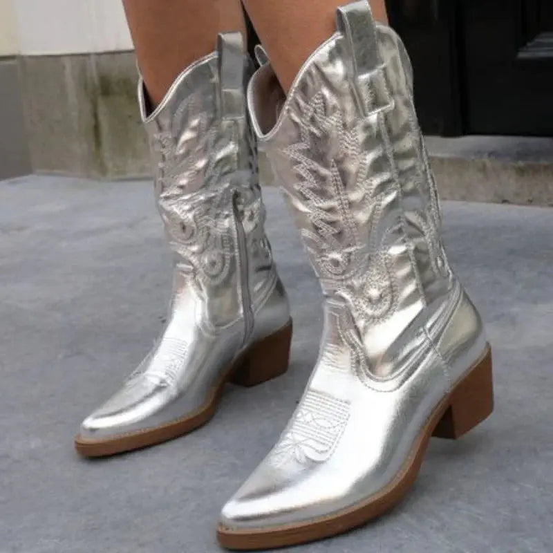 Geneva | Elegante Cowboy-Stiefel aus Metall Zendoo.de