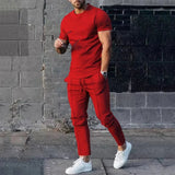Herren-Freizeitset mit T-Shirt und Slim-Fit-Joggerhose