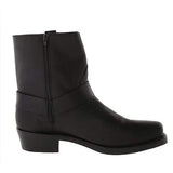 Herren Lederstiefel – Robuste Biker Boots mit stabilem Blockabsatz