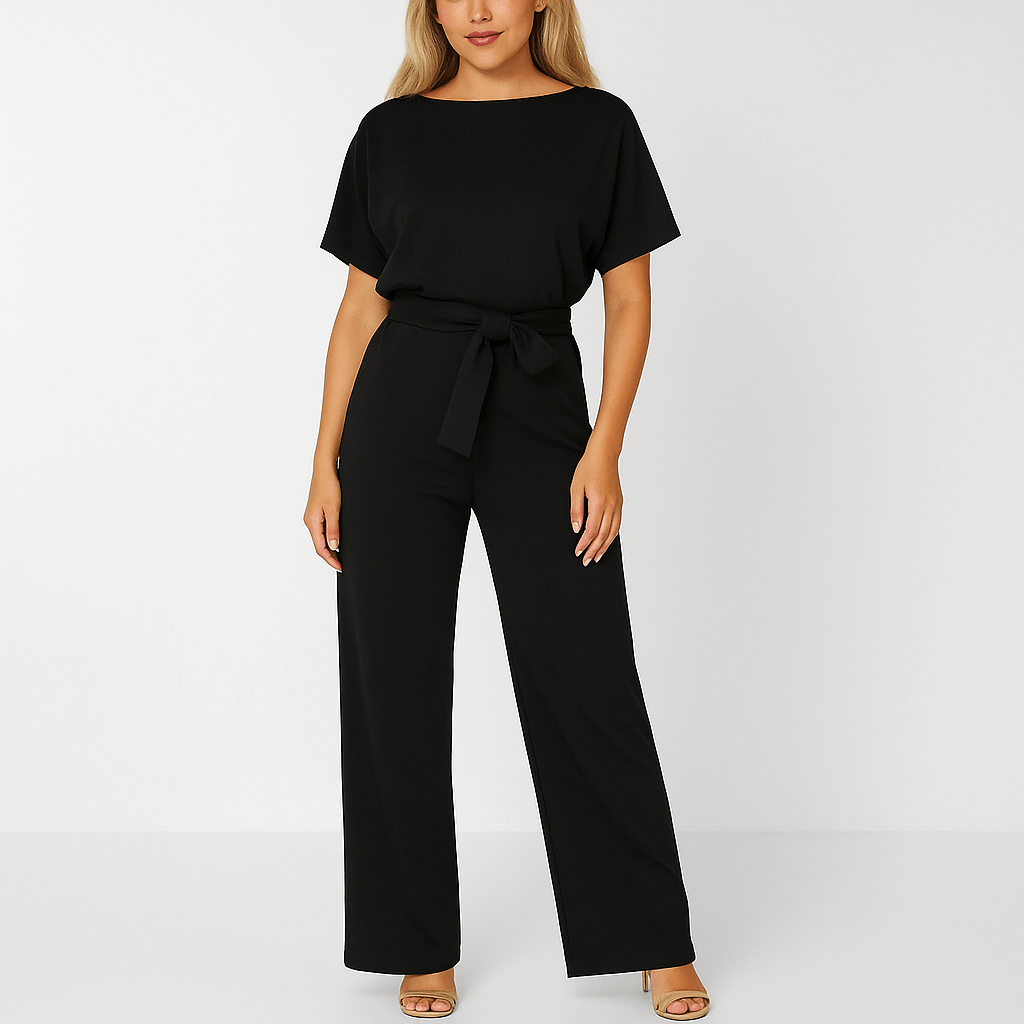 Eleganter Jumpsuit mit Taillengürtel – Figurbetont & Stilvoll