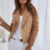 Vintage Bikerjacke – Stylische Übergangsjacke mit Reißverschlussdetails