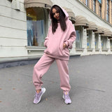 Damen Freizeitanzug mit Kapuzenpullover und Jogginghose