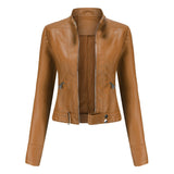 Elegante Damen Bikerjacke mit tailliertem Schnitt und modernem Design