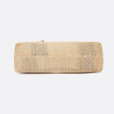 Mira | Große Strohtasche mit langen Tragehenkeln & Deko-Pompon – Sommerlicher Shopper aus Naturmaterial