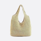 Siena – Strohtasche mit Reißverschluss & Schulterhenkel