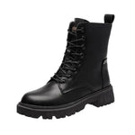 Winterstiefel aus schwarzem Leder - Delphine Zendoo.de