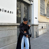 Marie | Schwarzer Trenchcoat im eleganten Design für Damen