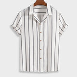 Maritimes Herren Sommer-Set | Gestreiftes Hemd & Shorts